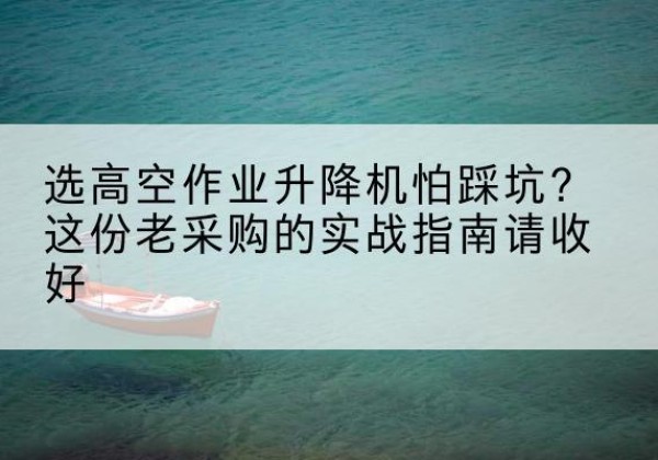 调兵山高空作业升降机厂家推荐-选高空作业升降机怕踩坑？这份老采购的实战指南请收好